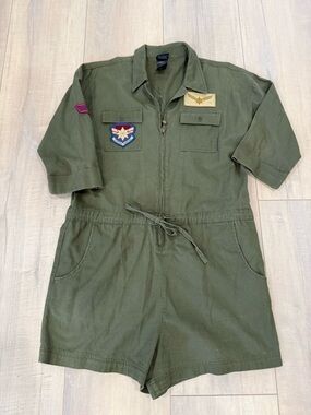 Marvel Captain Marvel Olive Green Utility Jacket Label Detail
